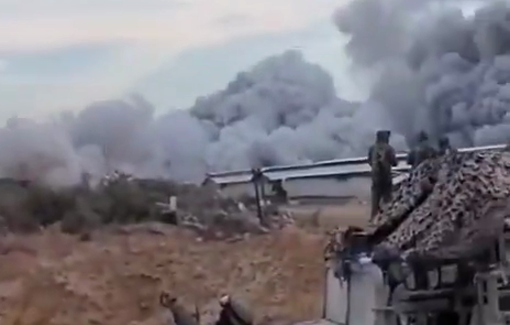 Thumbnail preview image for the video titled: Israeli troops sing Hanukkah song right after blowing up Al-Azhar University in Gaza City