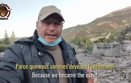 Thumbnail preview image for the video titled: Ali Shoaib, Al-Manar journalist, Speaks about his fellow photograph, Wissam Quassem, killed by an Israeli strike